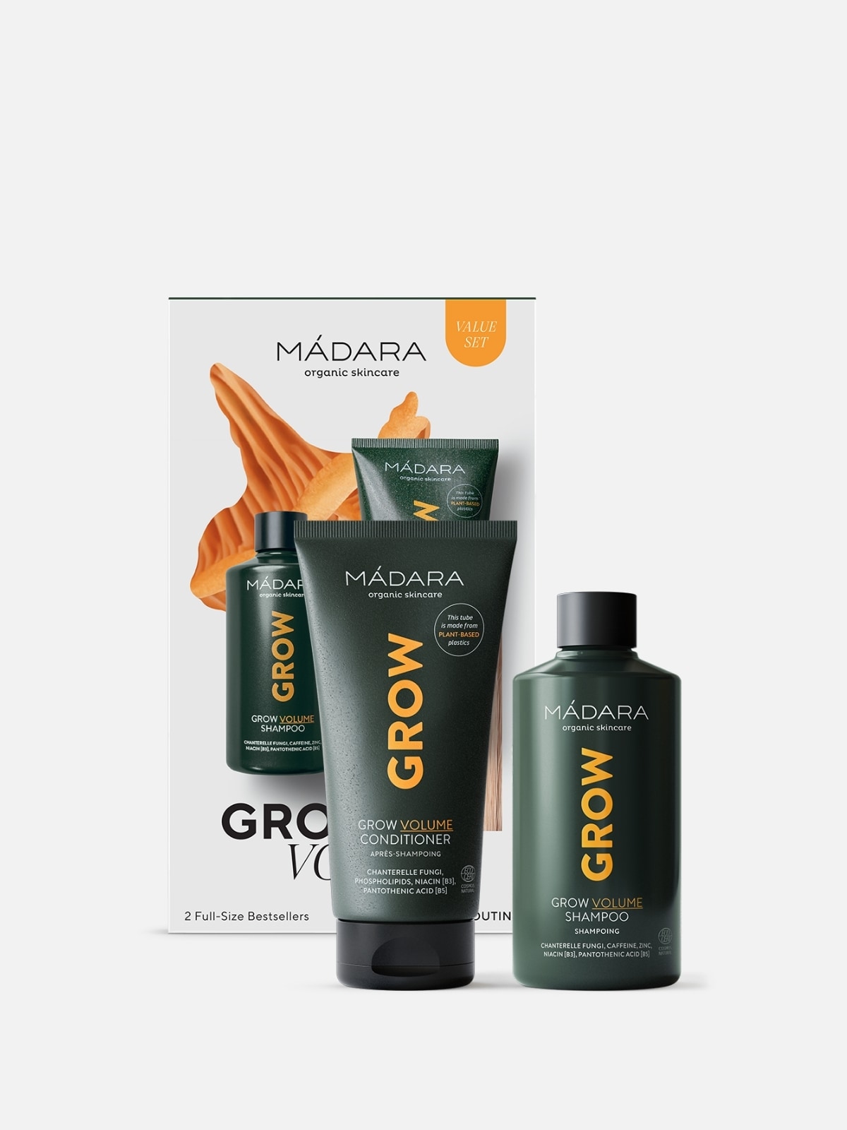 Mádara - Grow Volume Hair Care Bestseller Set -