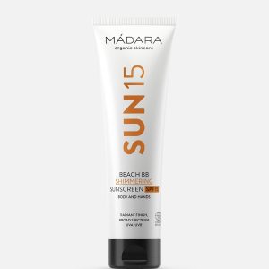 Mádara - Beach BB Shimmering Sunscreen SPF15 - Crema protezione solare viso e corpo con filtro minerale