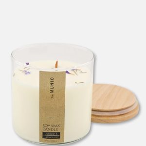 The Munio - Candela al Ginepro e Limonio in Vetro Votivo - Juniper & Limonium candle in glass votive