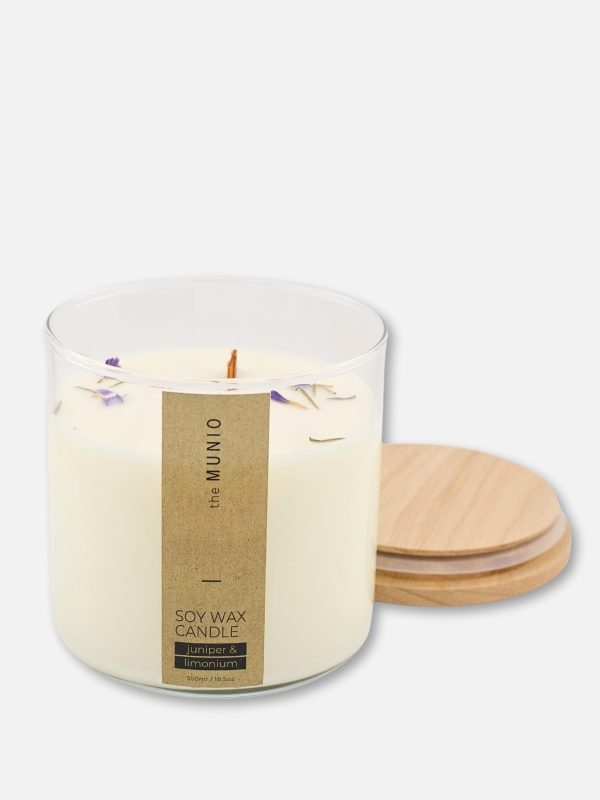 The Munio - Candela al Ginepro e Limonio in Vetro Votivo - Juniper & Limonium candle in glass votive