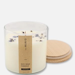 The Munio - Candela alla Lavanda in Vetro Votivo - Lavander candle in a glass votive