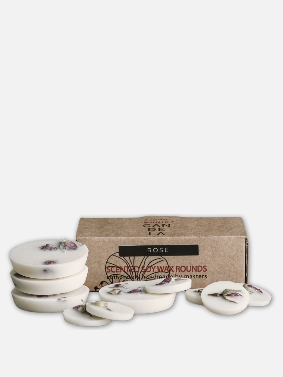 The Munio - Dischetti di Cera di Soia alla Rosa - Rose soy wax rounds