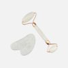 - Set Gua Sha e Roller in Giada Bianca -