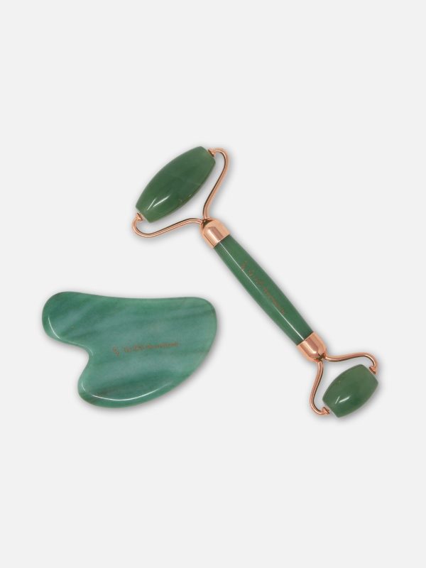 - Set Gua Sha e Roller in Giada Verde -