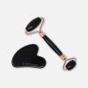 - Set Gua Sha e Roller in Ossidiana -
