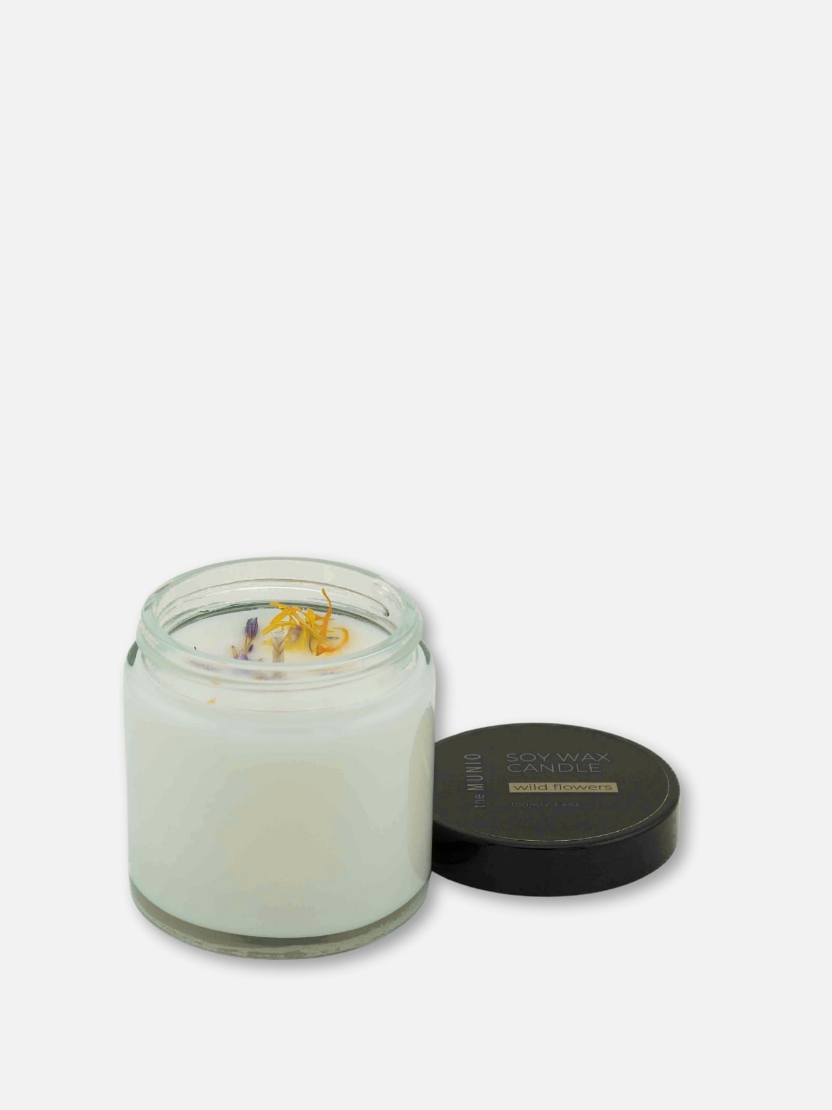 The Munio - Mini Candela ai Fiori Selvatici in Vetro Votivo - Wild flowers mini candle in a glass votive