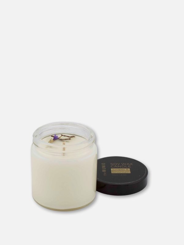 The Munio - Mini Candela al Ginepro e Limonio in Vetro Votivo - Juniper & limonium mini candle in a glass votive