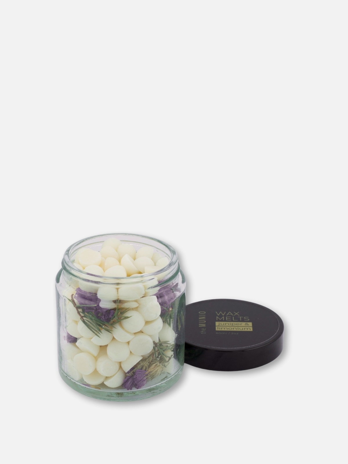 The Munio - Mini Wax Melts al Ginepro e Limonio in Vetro Votivo -